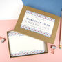 Personalised Moroccan Tiles Correspondence Cards, thumbnail 8 of 9