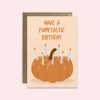Pumptastic Birthday Card | Halloween Birthday Card, 2 of 2