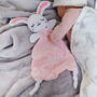 Personalised Pink Bunny Knotted Comforter, thumbnail 5 of 10