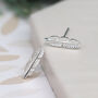 Feather Stud Earrings In Sterling Silver, thumbnail 5 of 12