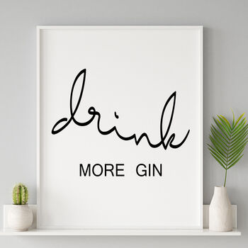 Gin Typography Art Print, 8 of 9