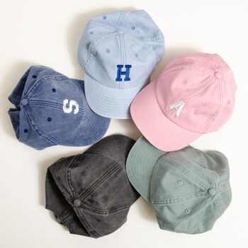 Custom Initial Embroidered Junior Vintage Cap, 4 of 8