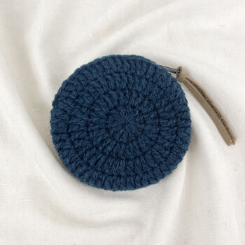 Fair Trade Crochet Wool Circular Spiral Coin Purse, 4 of 9