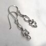Sterling Silver Abstract Twist Earrings, thumbnail 2 of 5
