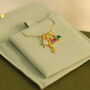 Sterling Silver Mama Necklace With Crystal Stone Charms, thumbnail 1 of 8