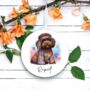 Personalised Chocolate Cockapoo Hippie Decoration B, thumbnail 1 of 2