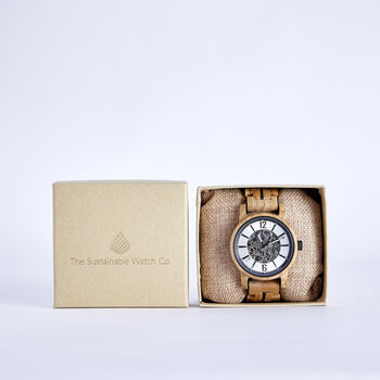 Mens Wristwatches Handmade Wood Watch, Mechanical Watch, 3 of 5