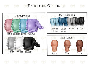 Personalised Father And Daughter Acrylic Block – Custom Backview Portrait Gift For Dad, 2 of 8