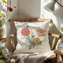 Personalised Birth Month Flower Cushion, thumbnail 2 of 10