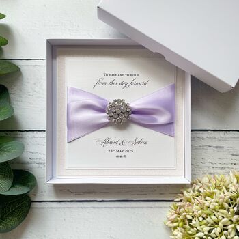 Personalised Wedding Card. Personalised Luxury Design In A Box, 2 of 9