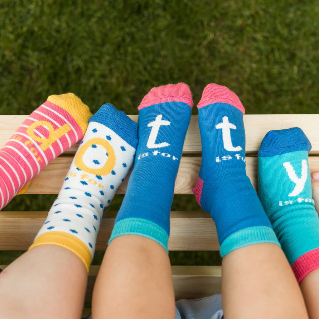 Kids Personalised Create Your Own Name Socks Box By Socks and Stripes ...