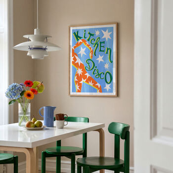 Kitchen Disco Retro Music Art Print, 3 of 12