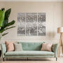 Elegant Metal Tree Triptych Wall Art For Living Room Bedroom Or Hallway Decor, thumbnail 1 of 11