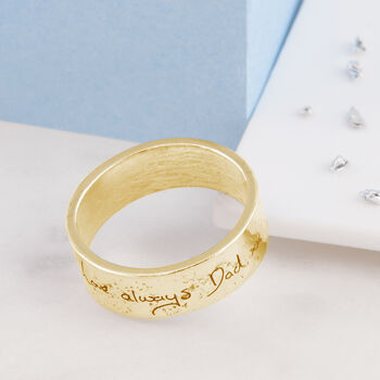 Personalised Memorial Handwriting And Ashes Ring, 6 of 8