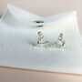 Sterling Silver Stag Head Stud Earrings, thumbnail 5 of 6