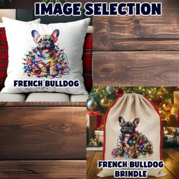 Personalised French Bulldog In Christmas Lights, 3 of 11