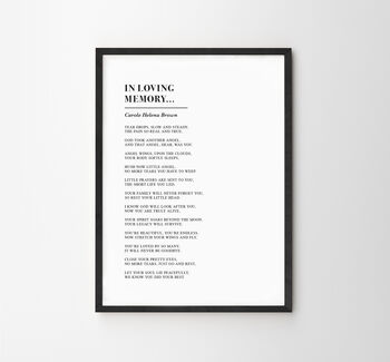 The One Poem Personalised Wedding Print, 8 of 10