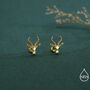 Sterling Silver Antelope / Deer Head Stud Earrings, thumbnail 3 of 12