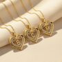 Statement Love Heart Initial Gold Plated Necklace, thumbnail 1 of 7