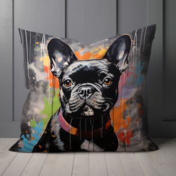 Frenchie Fizz Hand Made Poly Linen Cushions, 4 of 7