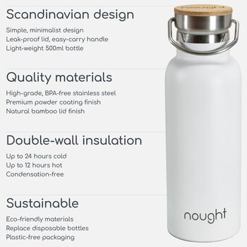 Reusable Stainless Steel Water Bottle, 3 of 12