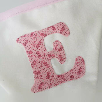 Cream, Pink And Blue Personalised Name Bunting, 2 of 12