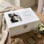 Personalised In Loving Memory Of Pet Photo White Wooden Memorial Keepsake Box 22cm | 27cm | 30cm, thumbnail 1 of 12