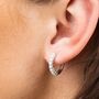 Large Pearl Huggie Earrings, thumbnail 1 of 4