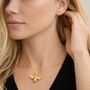 Personalised Gold Plated Sterling Silver Bumble Bee Pendant Necklace, thumbnail 1 of 9