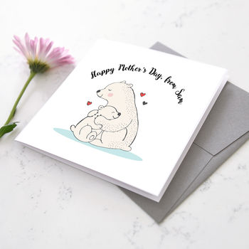 Personalised Bear Mummy And Bear Cub Card, 3 of 4