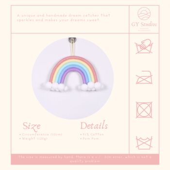 Rainbow Wall Hanging Decoration For Baby Room, 3 of 4
