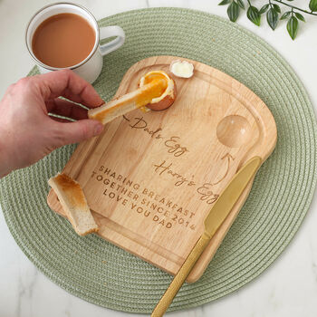 Personalised Dad And Me Dippy Egg And Toast Board, 2 of 4