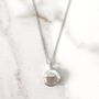 The Orb Clear Quartz April Birthstone Necklace, Silver, thumbnail 4 of 7