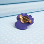Hand Painted Pansy Brooch In A Choice Of Colours, thumbnail 5 of 6