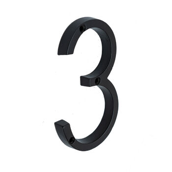 Five Inch Black House Numbers 0 Nine, 4 of 10