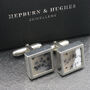 Dendritic Opal Sterling Silver Cufflinks, thumbnail 3 of 3