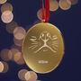 Gold Personalised Dog Nose Christmas Tree Bauble, thumbnail 2 of 7