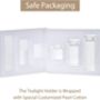 Three Pieces Crystal Glass Candle Holder Set, thumbnail 6 of 7