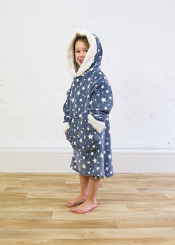 Family Matching Star Snuggle Hoodie / Wearable Blanket, 4 of 7