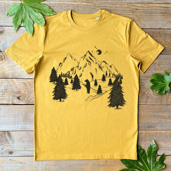 Adventure Bear Men's Organic T Shirt, 5 of 7