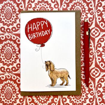 Personalised Working Cocker Spaniel Birthday Card, 7 of 7