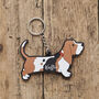 Basset Hound Keyring Personalisation Available, thumbnail 1 of 4