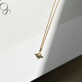 Lulia. Gold Plated Opal Star Pendant Necklace, 2 of 4