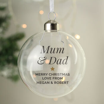 Personalised Gold Star Glass Bauble, 2 of 4