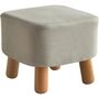 Wooden Footstool Ottoman Pouffe Padded Stool Chair, thumbnail 8 of 12