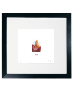 Negroni Cocktail Print | Hand Illustrated Bar Art, 2 of 3
