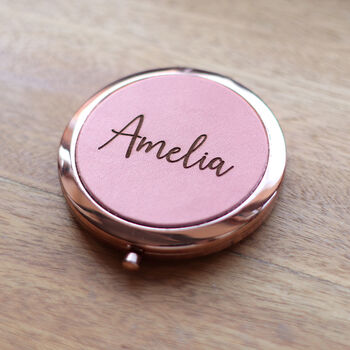 Personalised Bridesmaid Mirror Gift, Rose Gold, 10 of 11