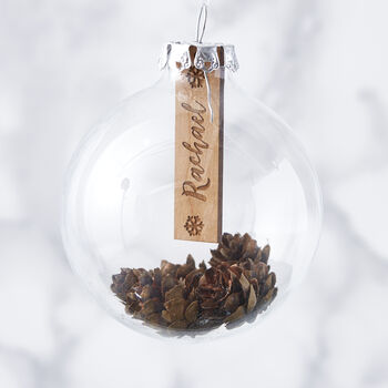 Personalised Pine Cone Christmas Bauble, 7 of 8