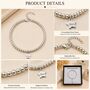 Personalise Silver Bead Star Charm Bracelet Engraved Name, thumbnail 5 of 8