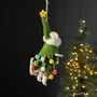 Mouse Dressed As Christmas Tree Hanging Decoration, thumbnail 2 of 2